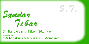 sandor tibor business card
